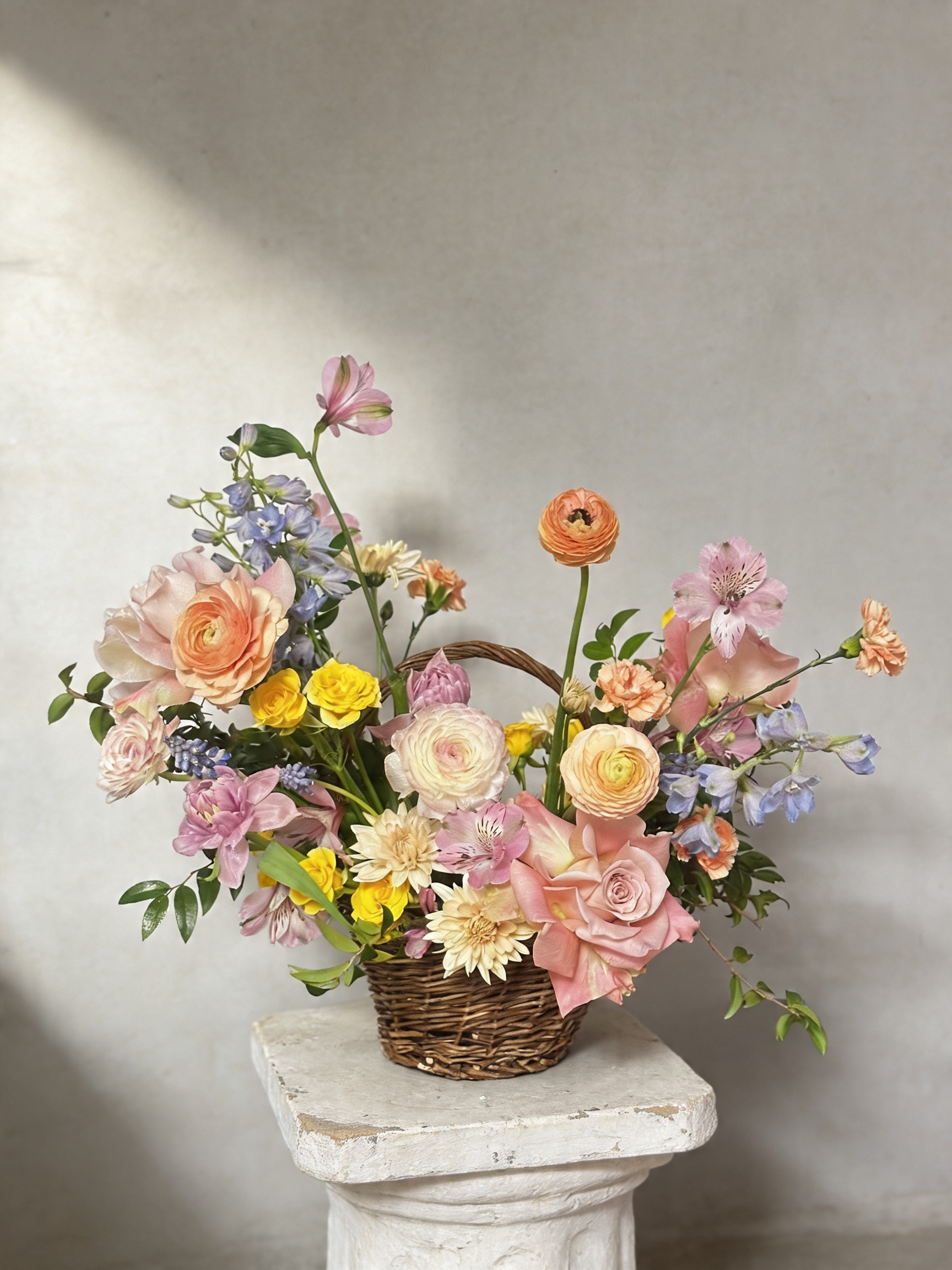 Basket arrangement — Garden palette